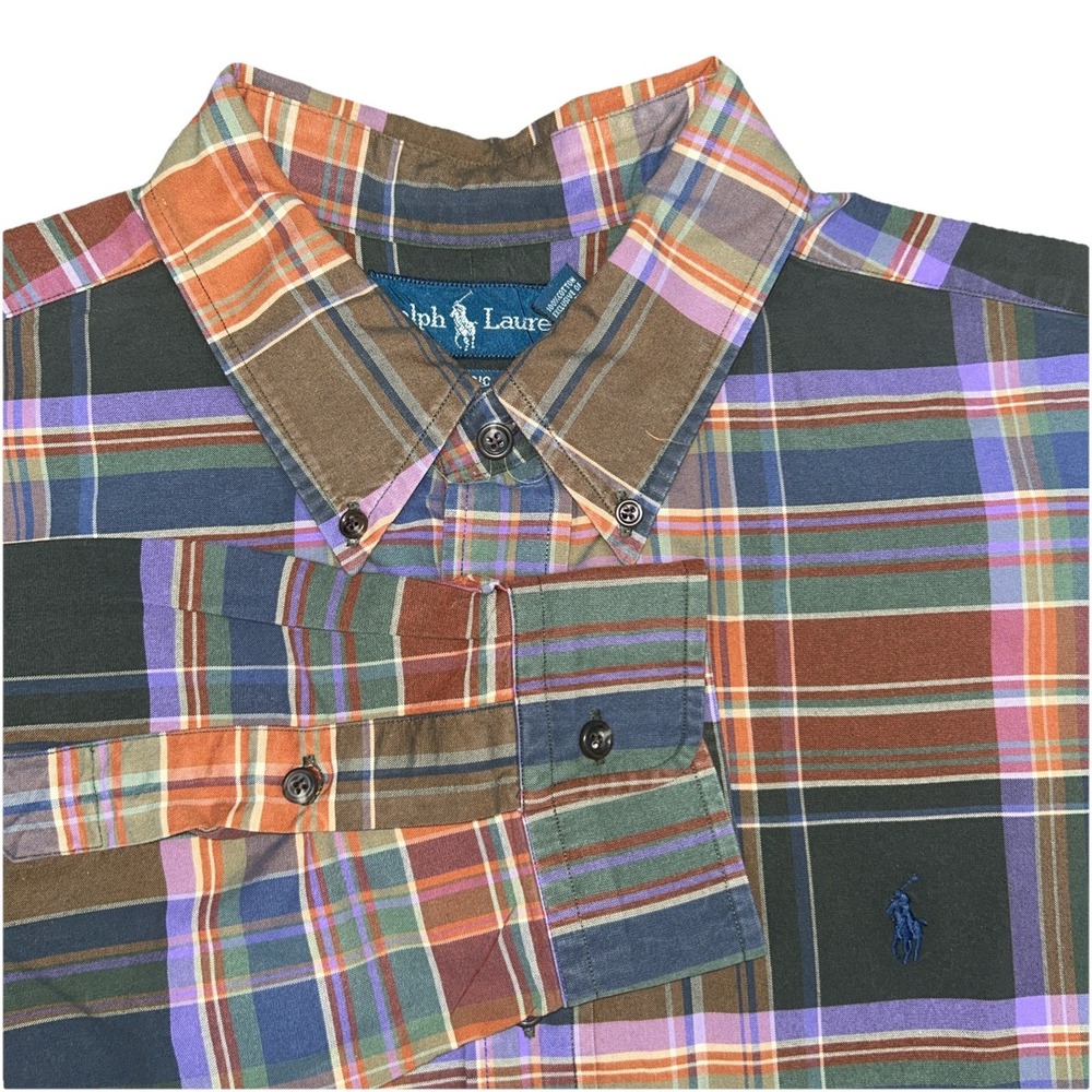 Polo Ralph Lauren Button Down Men's XL Multi Color‎
